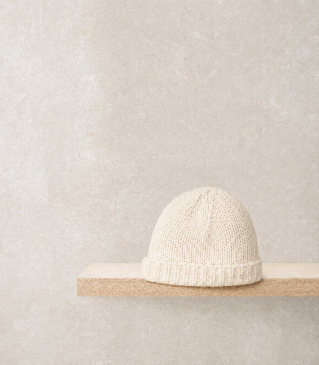 Cream Knitted Hat