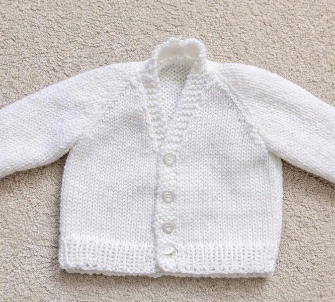 White Knitted Cardigan