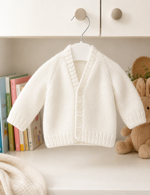 White Knitted Cardigan